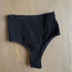 Zimmermann ribbed high waist bikini bottoms